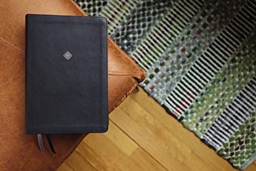 NIV, Men's Devotional Bible (By Men, for Men), Large Print, Leathersoft, Black, Comfort Print
