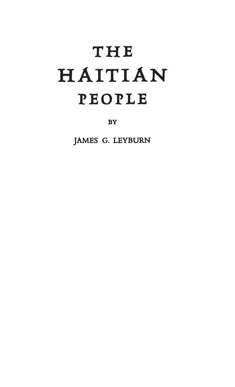 The Haitian People (Caribbean)