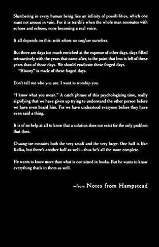 Notes from Hampstead: The Writer's Notes: 1954-1971