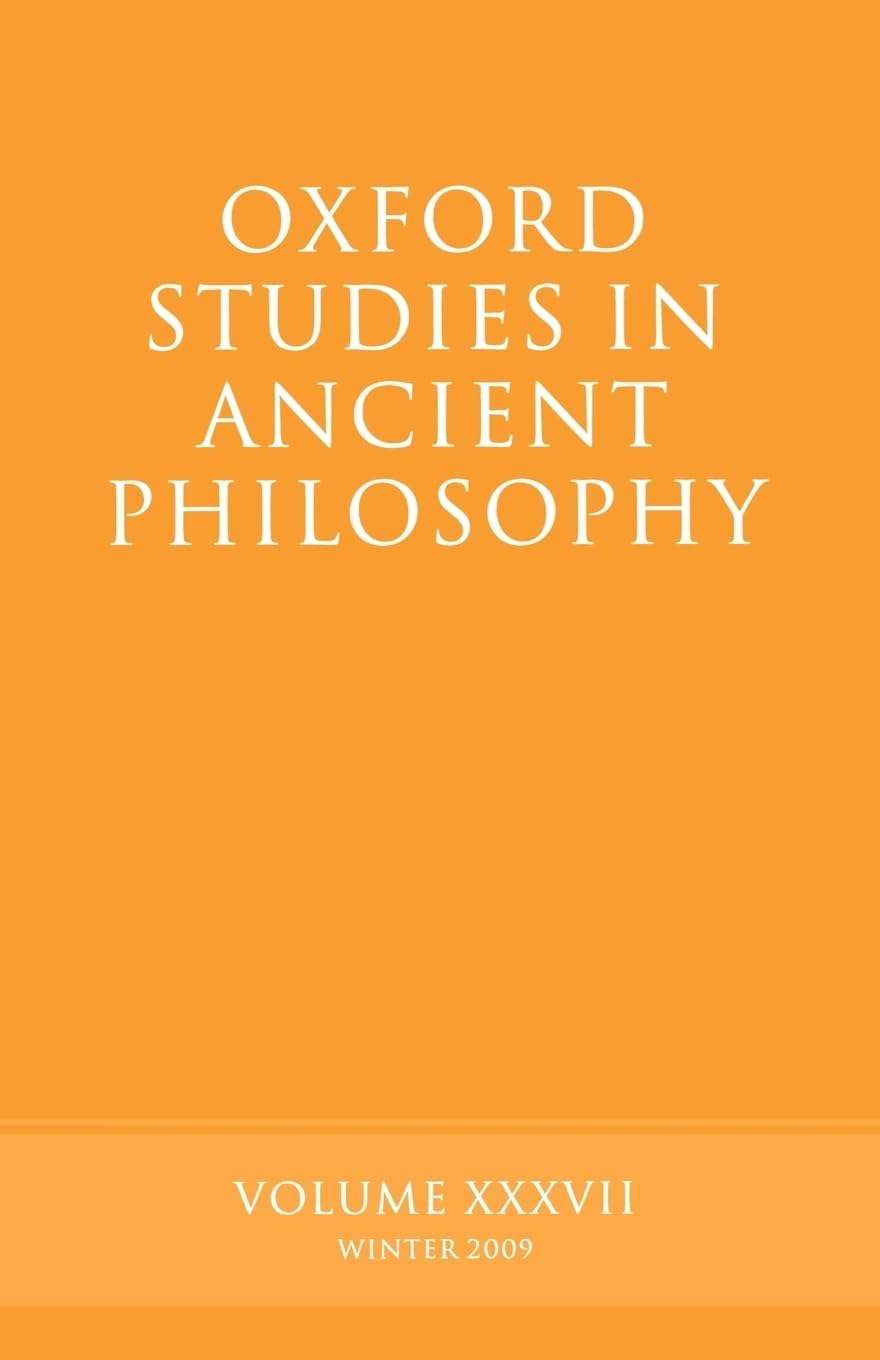 Oxford Studies in Ancient Philosophy