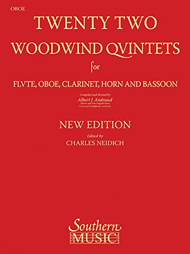 22 Woodwind Quintets - New Edition: Oboe Part