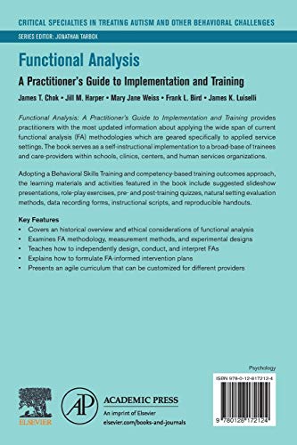 Functional Analysis: A Practitioner's Guide to Implementation and Training (Critical Specialties in Treating Autism and other Behavioral Challenges)