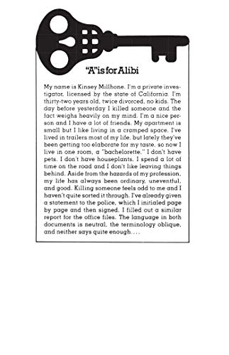 "A" is for Alibi (A Kinsey Millhone Mystery, Book 1)