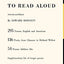 Poems to Read Aloud