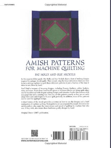 Amish Patterns for Machine Quilting (Dover Quilting)