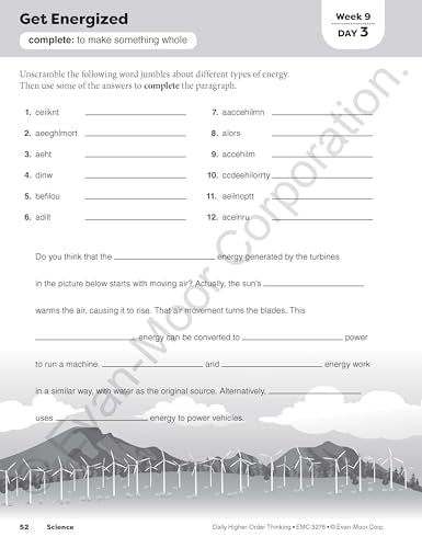 Daily Higher-Order Thinking, Grade 6 Teacher Edition