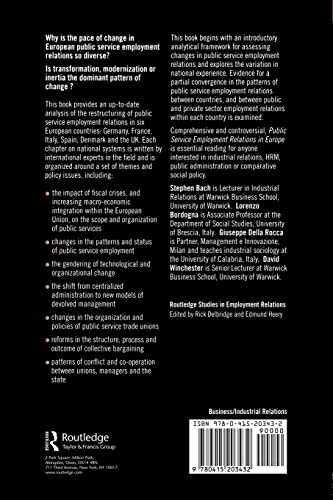 Public Service Employment Relations in Europe: Transformation, Modernization or Inertia? (Routledge Studies in Employment Relations)