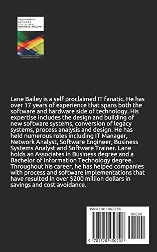 REQUIREMENTS GATHERING FOR THE NEW BUSINESS ANALYST: The Simplified Beginners Guide to Business Systems Analysis — back cover