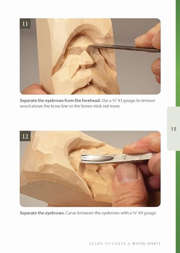 Learn to Carve a Wood Spirit in 30 Steps (Fox Chapel Publishing) Harold Enlow's Whittling and Carving Tips [Booklet Only] Step-by-Step Instructions and Photos to Woodcarving Your Own Green Man