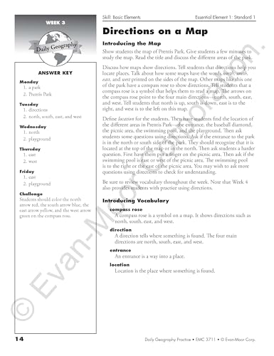 Evan-Moor Daily Geography Practice, Grade 2, Homeschooling and Classroom Resource Workbook, Reproducible Worksheets, Teaching Edition, Downloadable Maps, USA, World, Continents, Oceans, Countries