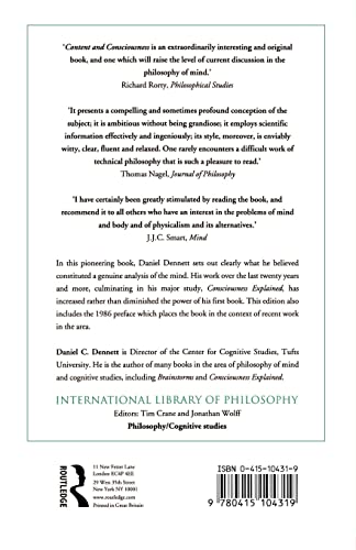 Content and Consciousness (International Library of Philosophy)