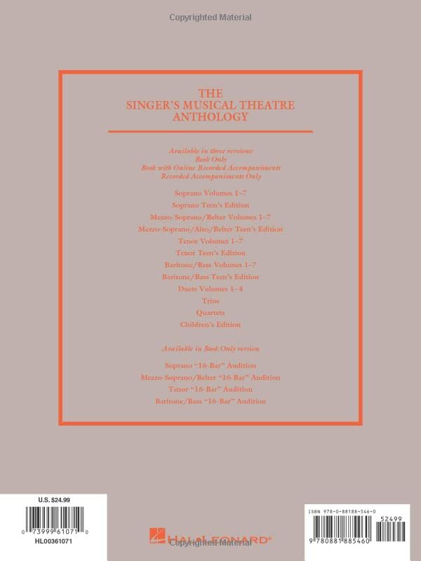 The Singer's Musical Theatre Anthology: Soprano Vol. I