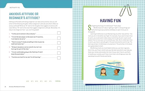Anxiety Workbook for Kids: 50+ Fun Mindfulness Activities to Feel Calm, Build Awareness, and Be Your Best Self (Health and Wellness Workbooks for Kids)