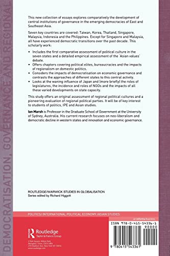 Democratisation, Governance and Regionalism in East and Southeast Asia (Routledge Studies in Globalisation)