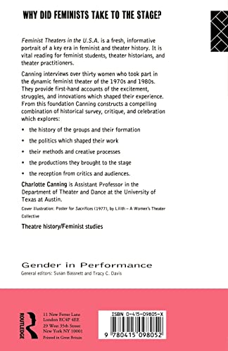 Feminist Theatres in the USA: Staging Women's Experience (Gender in Performance)