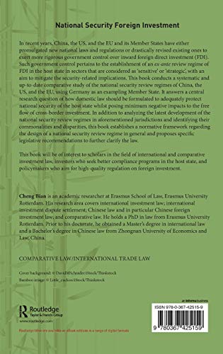 National Security Review of Foreign Investment: A Comparative Legal Analysis of China, the United States and the European Union (The Rule of Law in China and Comparative Perspectives)