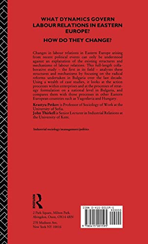 Labour Relations in Eastern Europe: Organisational Design and Dynamics (Social Analysis)
