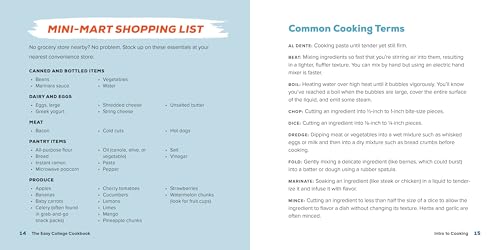 The Easy College Cookbook: 75 Quick, Affordable Recipes for Campus Life