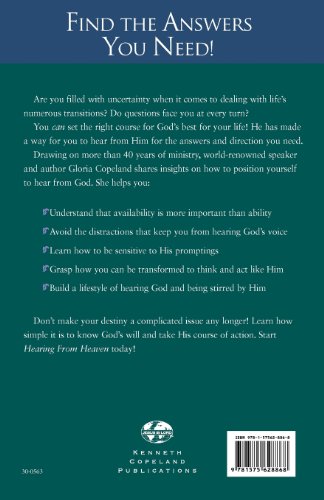 Hearing From Heaven — back cover