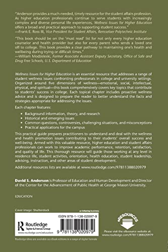 Wellness Issues for Higher Education — back cover