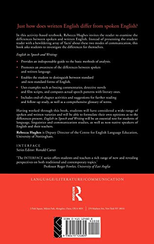 English in Speech and Writing: Investigating Language and Literature (Interface)