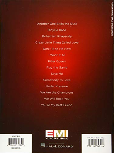 Queen - Piano Solo Collection — back cover