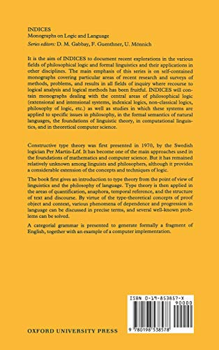 Type-Theoretical Grammar (Indices)