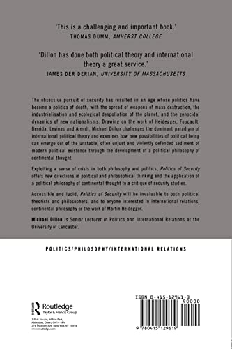 Politics of Security: Towards a Political Phiosophy of Continental Thought