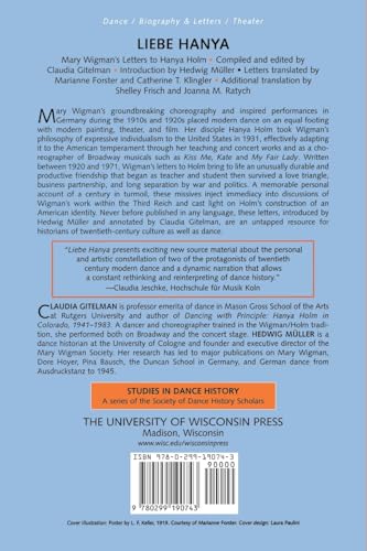 Liebe Hanya: Mary Wigman's Letters to Hanya Holm (Studies in Dance History)