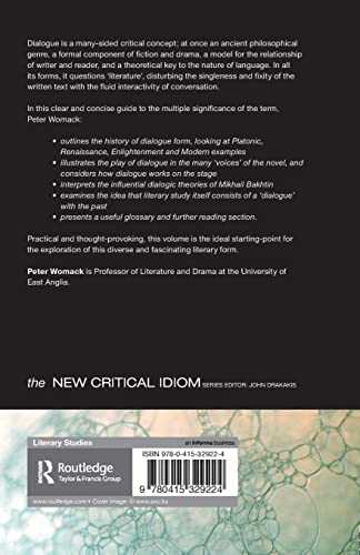 Dialogue (The New Critical Idiom)
