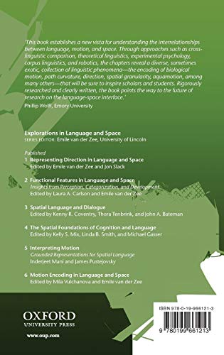 Motion Encoding in Language and Space (Explorations in Language and Space)