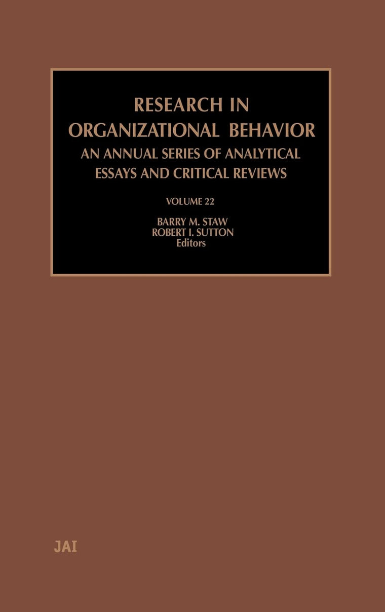 Research in Organizational Behavior (Volume 22)