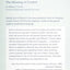 Making Sense of Behavior: The Meaning of Control
