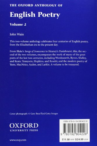 The Oxford Anthology Of English Poetry: Volume II: Blake to Heaney