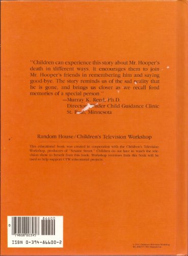 Sesame Street: I'll Miss You, Mr. Hooper (Books for Young Readers)