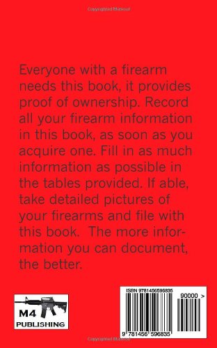 Firearms Record Book — back cover