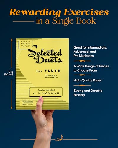 Selected Duets for Flute: Volume 1 - Easy to Medium (Rubank Educational Library, 177) - Flute Music Book for Duet Playing - Flute Learning Materials for Growing Musicians