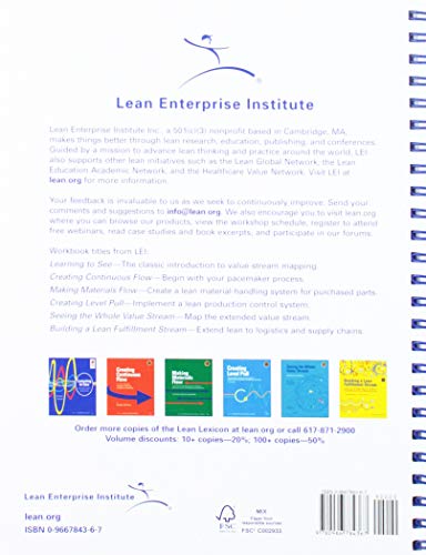 Lean Lexicon: A Graphical Glossary for Lean Thinkers — back cover