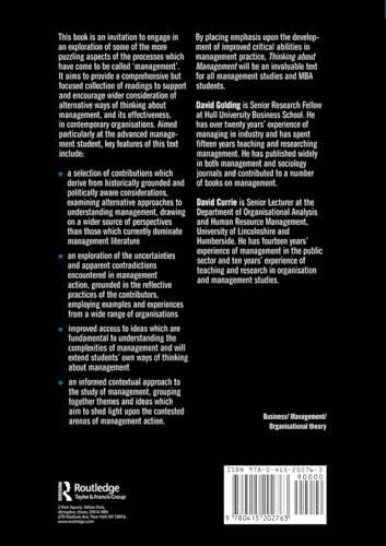 Thinking About Management: A Reflective Practice Approach