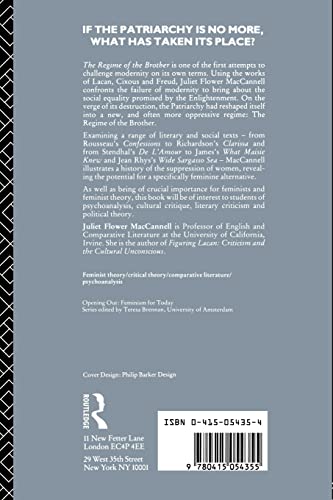 The Regime of the Brother: After the Patriarchy (Opening Out: Feminism for Today)