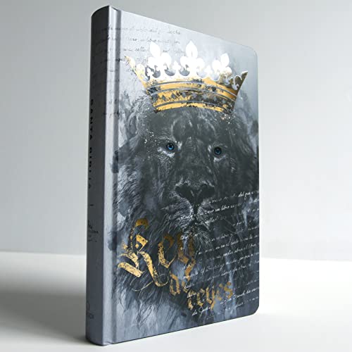 Biblia RVR60 letra grande tamao manual, tapa dura Len Rey de Reyes / Spanish Bible RVR60 Handy Size Large Print Hardcover Lion King of Kings (Spanish Edition)