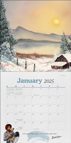 Bob Ross 2025 Wall Calendar