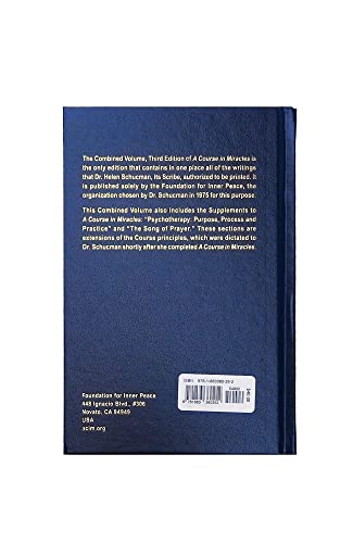 A Course in Miracles: Combined Volume — back cover