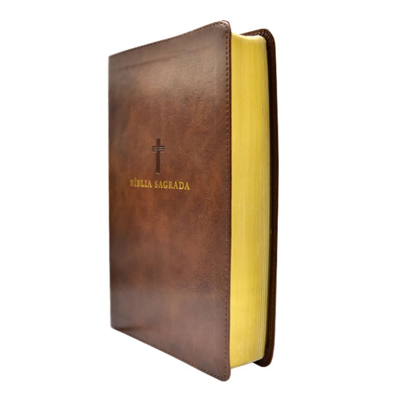 Biblia Sagrada Acf Couro Soft Marrom Letra Grande Leitura Perfeita (Em Portugues do Brasil)