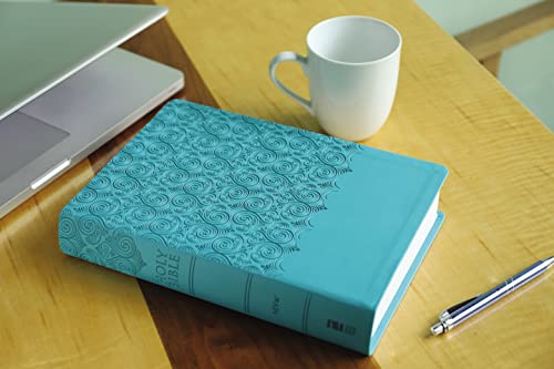 NIV, Super Giant Print Reference Bible (Font Size: 16.5-point), Leathersoft, Teal, Red Letter, Thumb Indexed, Comfort Print