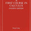 A First Course in Calculus by Lang, Serge