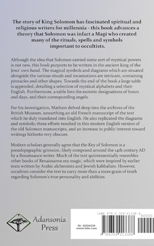 The Key of Solomon the King: A Biography Concerning King Solomon; His Magic, Conjurations and Mythical History (Biblical Pseudepigrapha) (Hardcover)