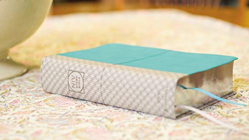 NIV Study Bible, Fully Revised Edition (Study Deeply. Believe Wholeheartedly.), Leathersoft, Teal/Gray, Red Letter, Thumb Indexed, Comfort Print