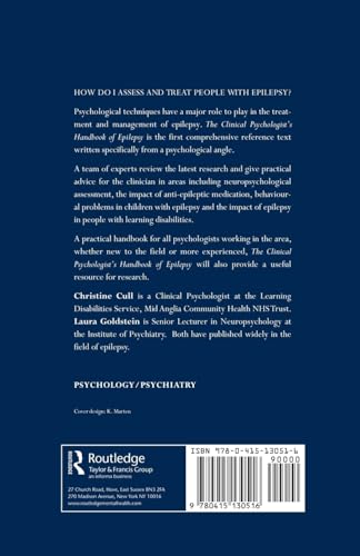 The Clinical Psychologist's Handbook of Epilepsy (Assessment and Management)