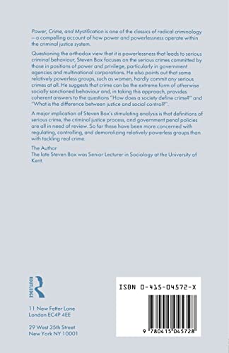 Power, Crime and Mystification (Tavistock Studies in Sociology)